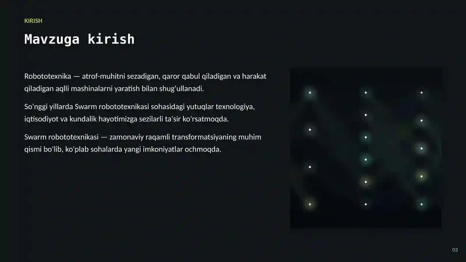 Swarm robototexnikasi — imkoniyatlar va istiqbollar 3