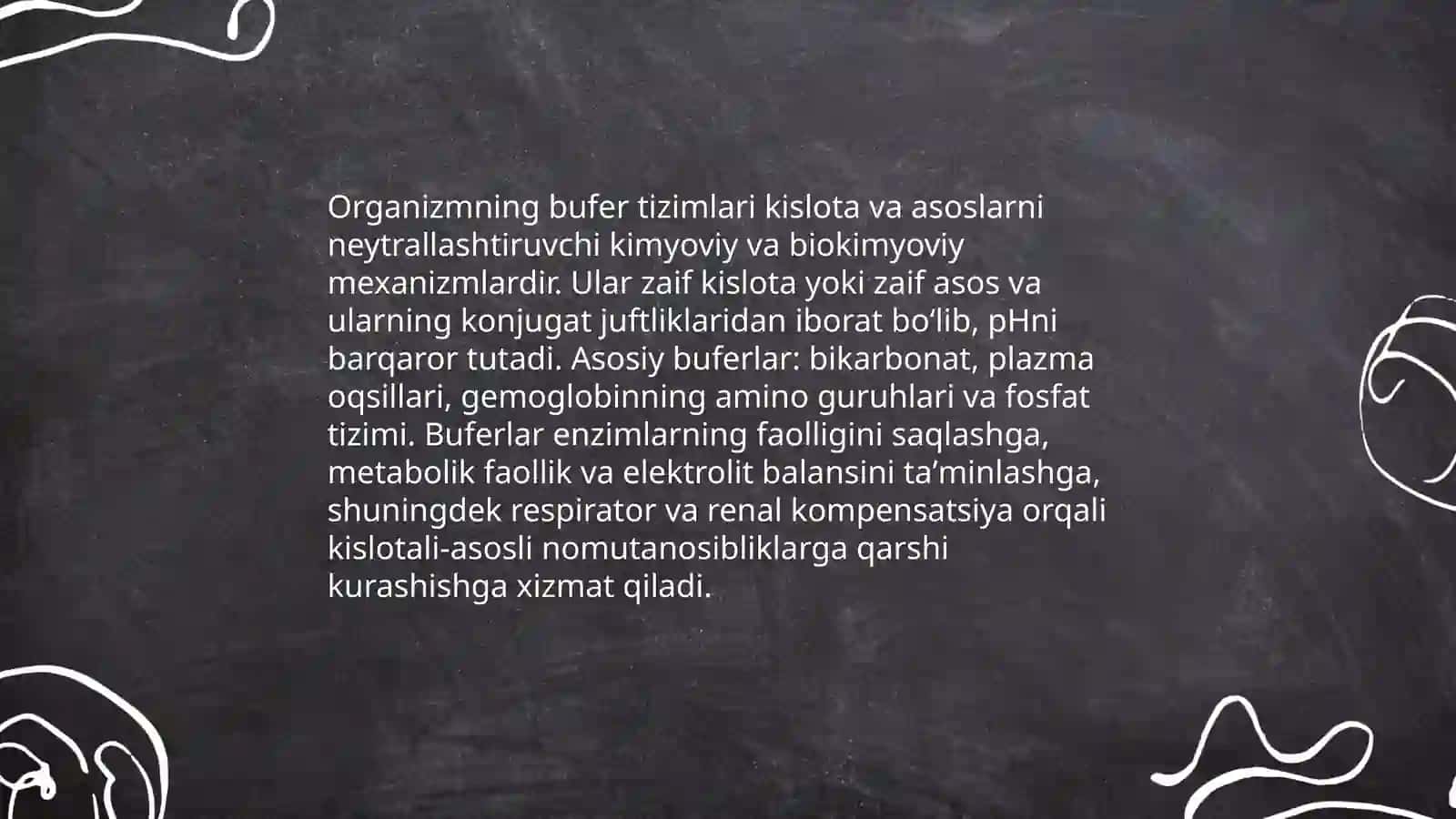 Organizmning bufer sistemalari 3