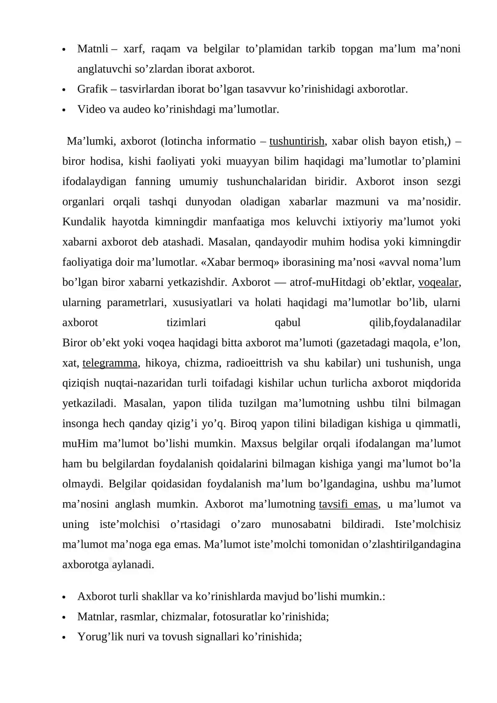 Axborotni saqlash, ishlov berish va himoyalashning zamonaviy texnologiyalari 3
