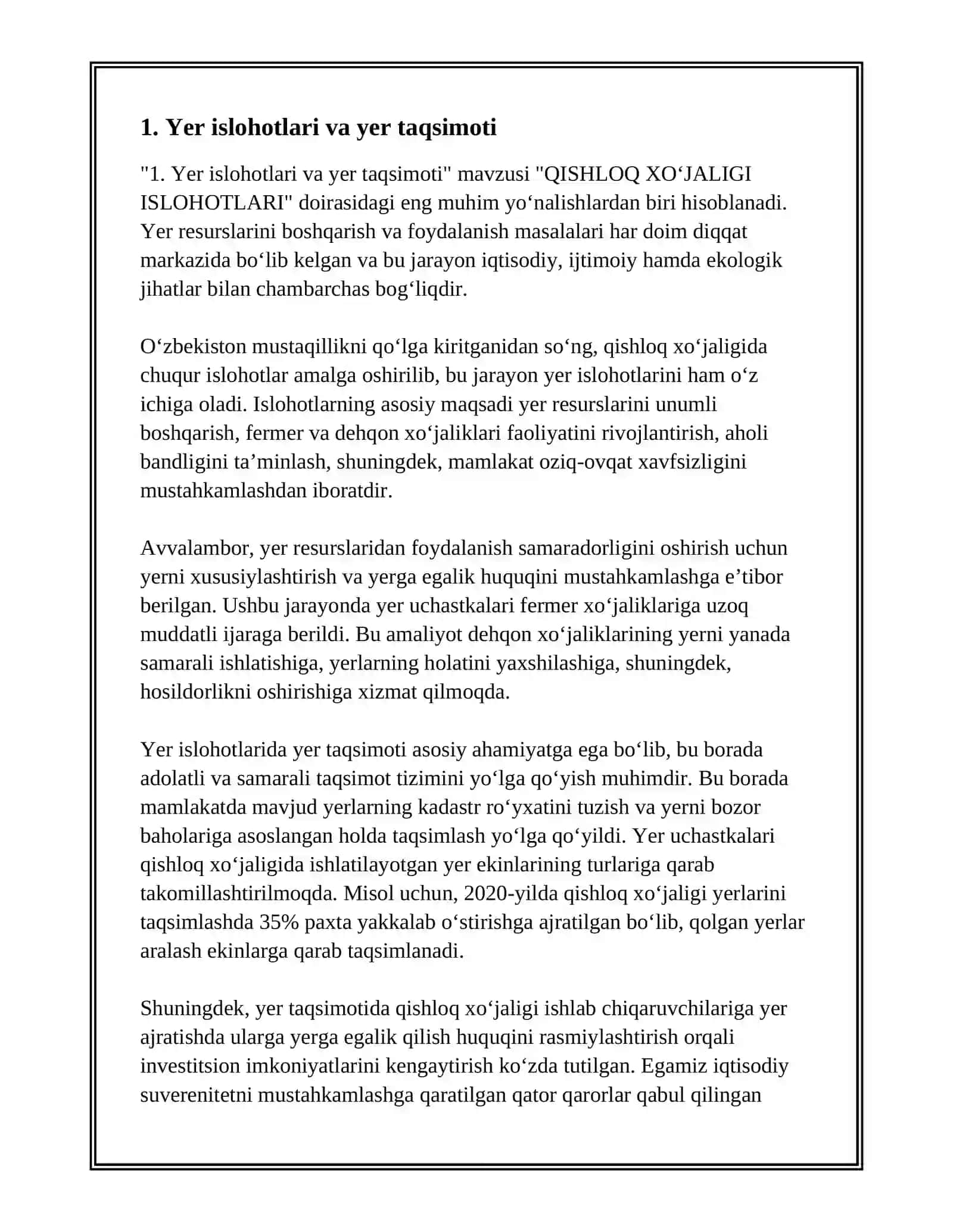 QISHLOQ XOʻJALIGI ISLOHOTLARI 3