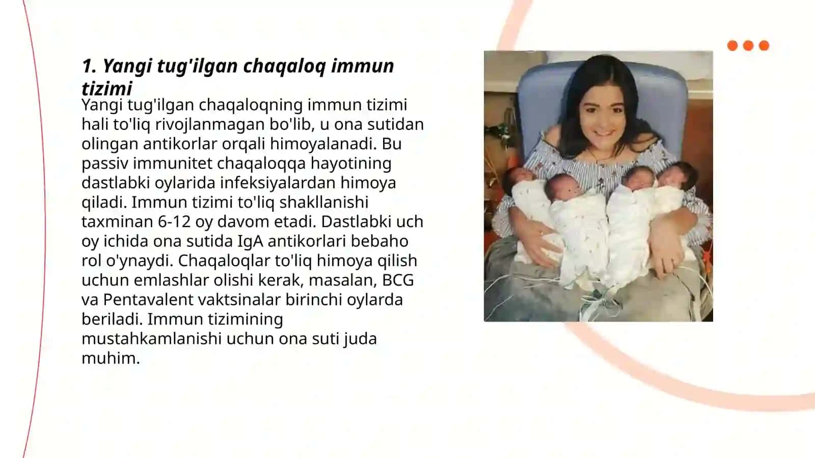 Yangi tug'ilgan chaqaloq immuniteti 3