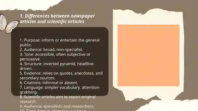 Newspaper articles and scientific genres 3