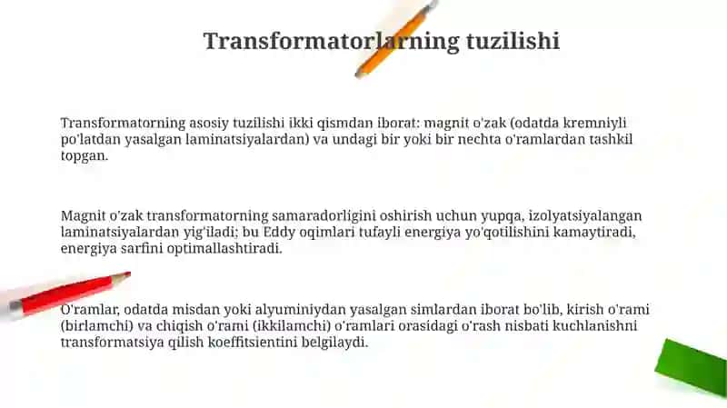 Trasformatorlar va ularning ishlash prinsiplari 3