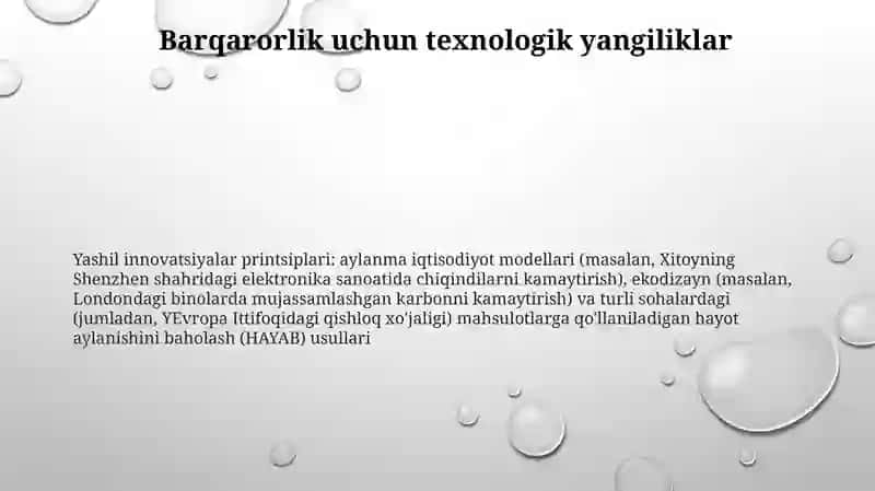 Yashil iqtisodiyot 3