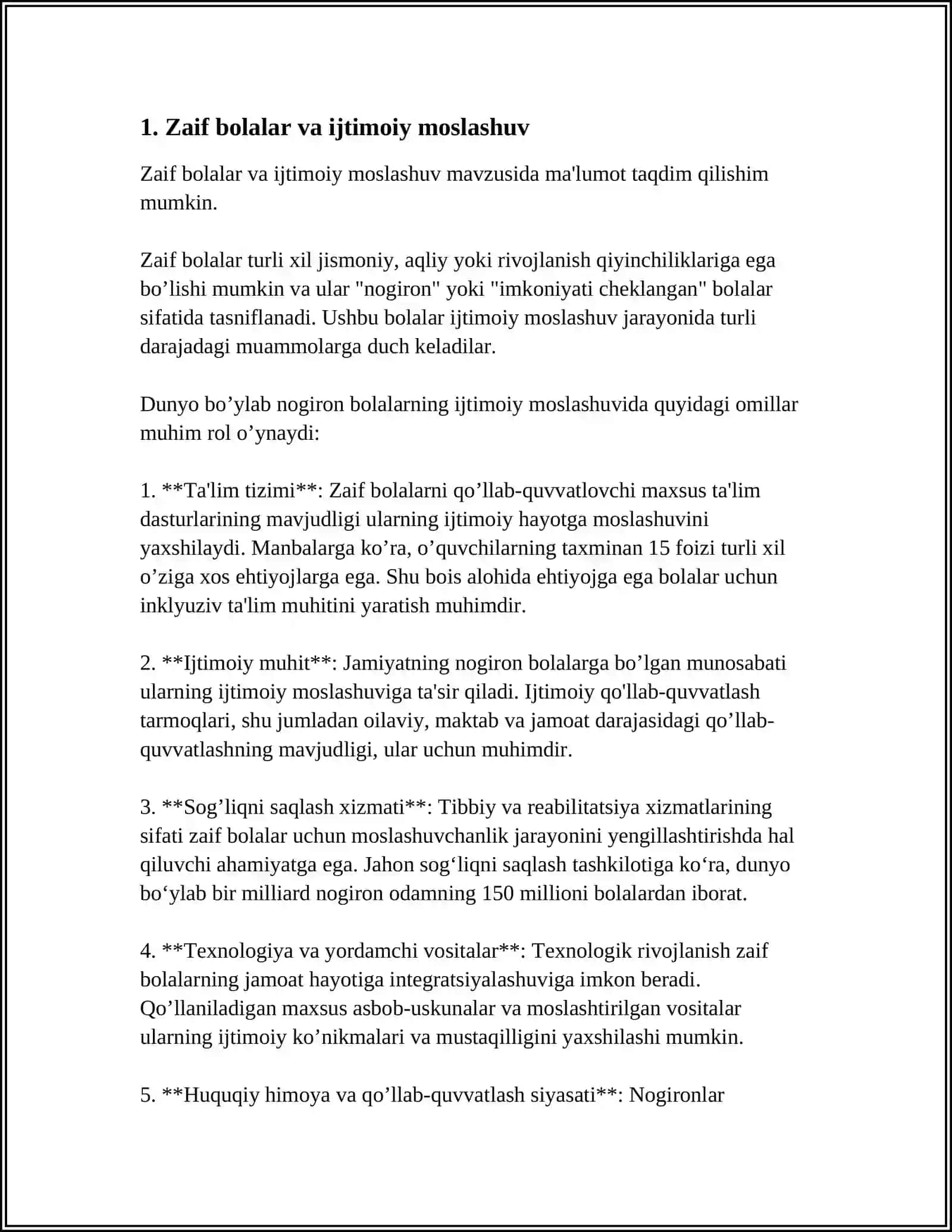 AQLI ZAIF BOLALARNING IJTIMOIY XAYOTGA MOSLASHUV JARAYONI 3