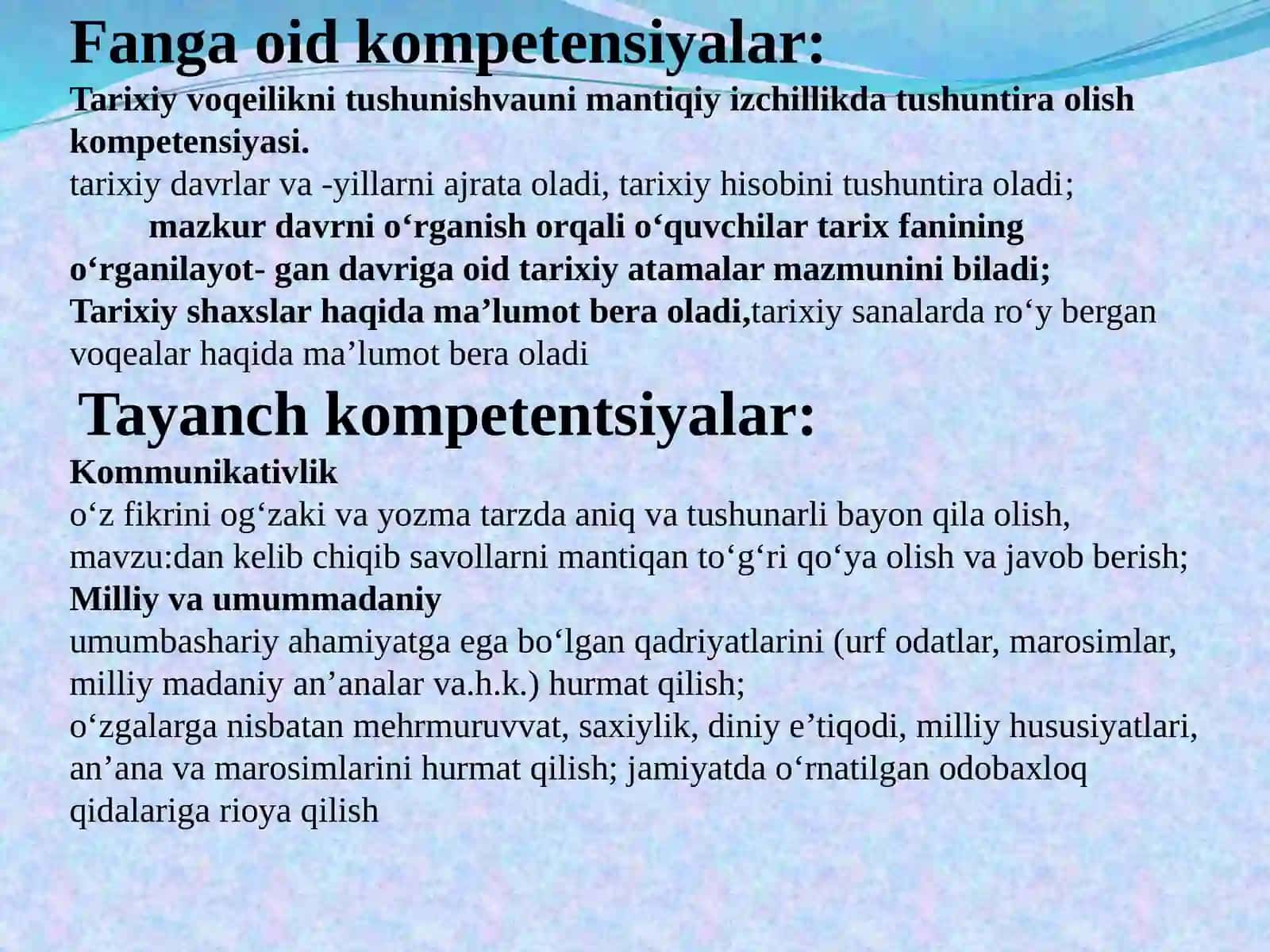 TARIX FANIDAN 1 SOATLIK OCHIQ DARS 3