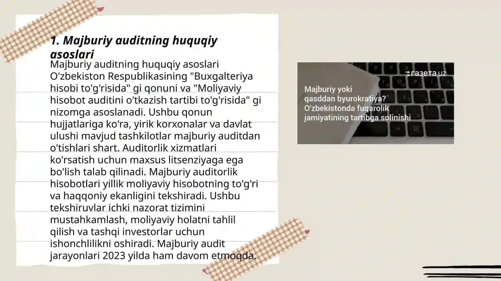 Majburiy audit va tartibga solish 3
