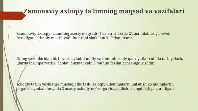 Zamonaviy axloqiy tarbiyaning yutuqlari va kamchiliklari 3