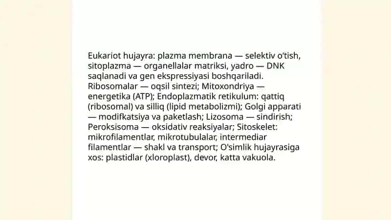 Hujayra biologiyasi 3