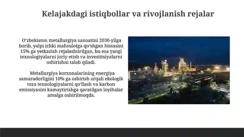 Oʻzbekistonda metallurgiya sanoati 3