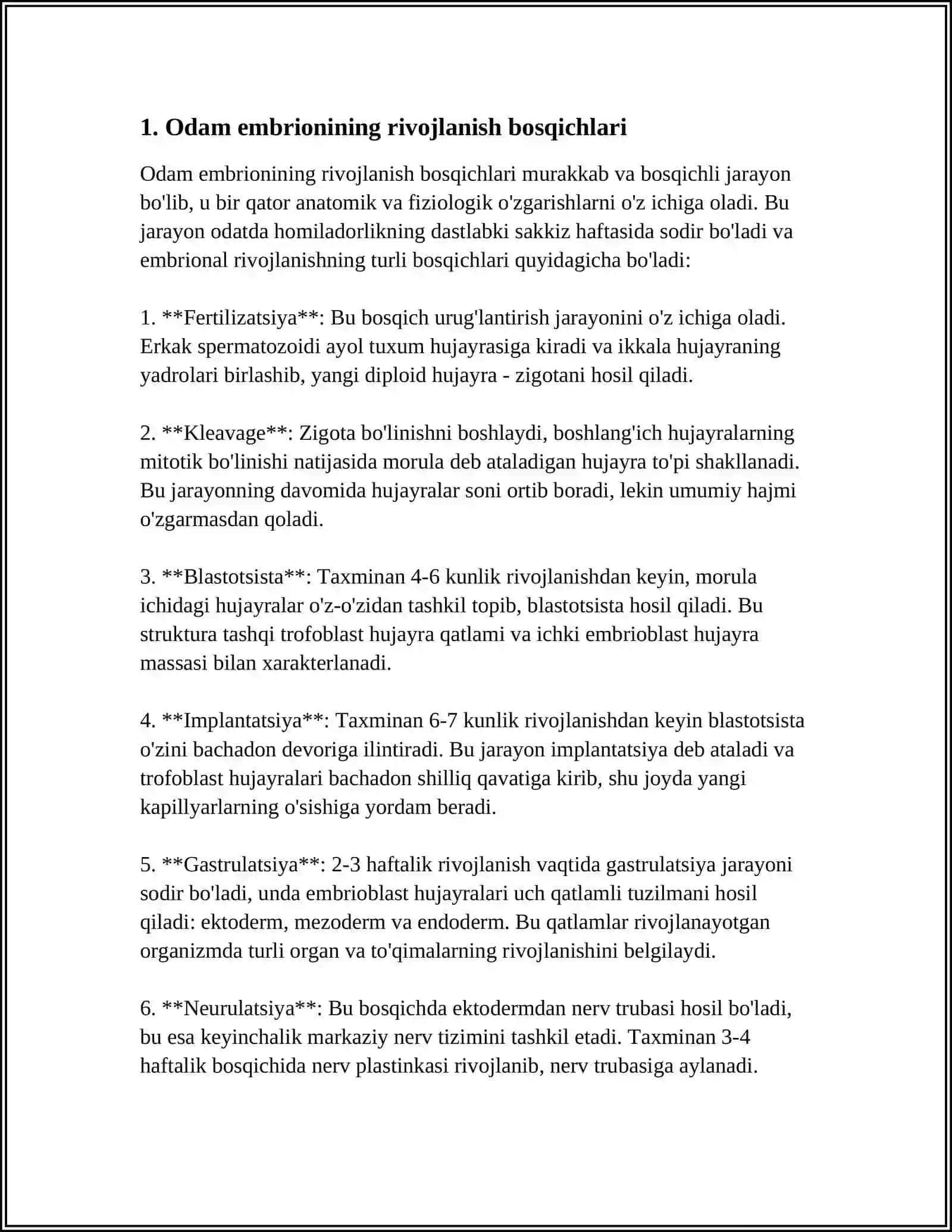 ODAM EMBRIOLOGIYASI 3