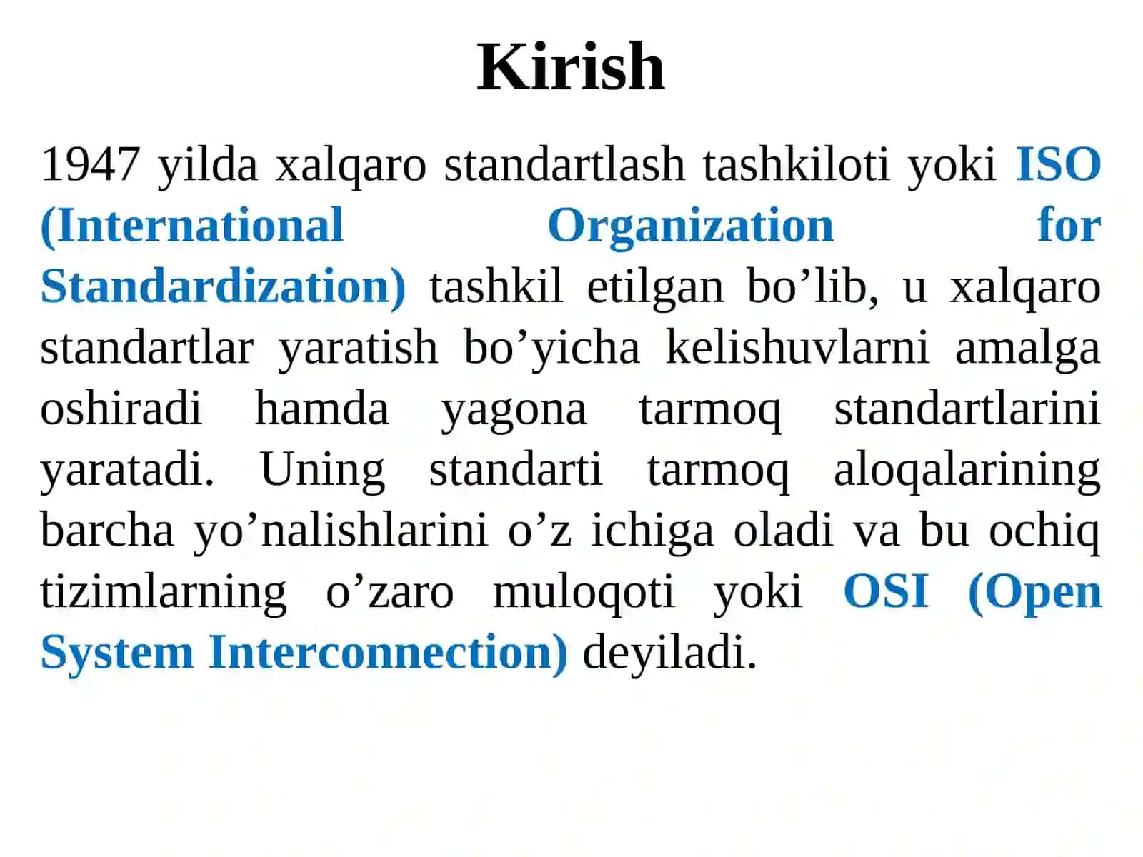 Tarmoqni dasturlashasoslari 3