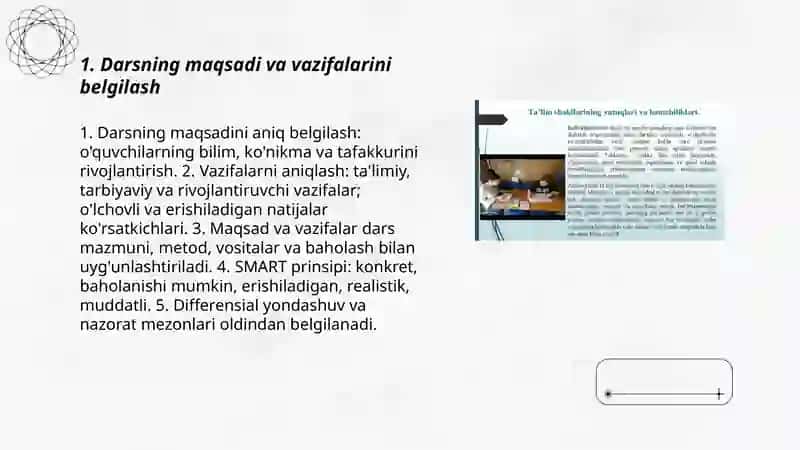 Dars talimini tashkil etishning asosiy shakli 3