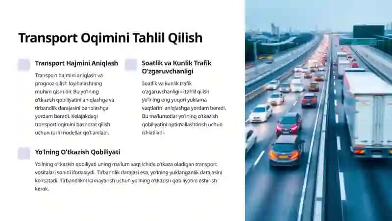 Avtomagistrallarni Loyihalashning O'ziga Xosligi 3
