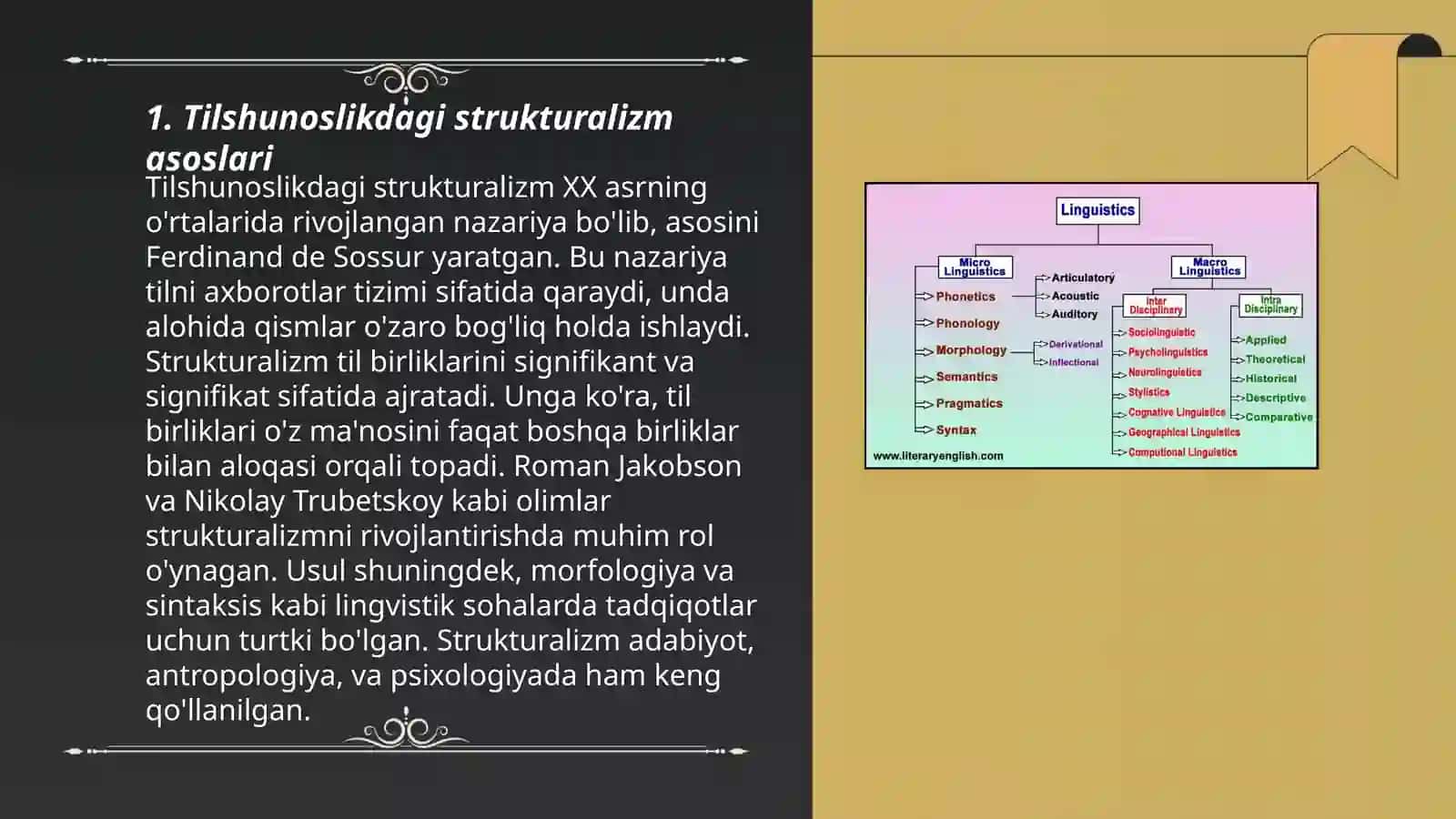 Tilshunoslikning strukturalizm yoʻnalishi 3