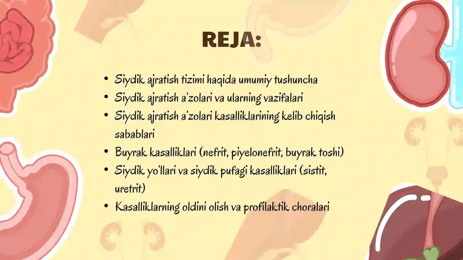 Siydik ayirish a'zolarning kasalliklari 3