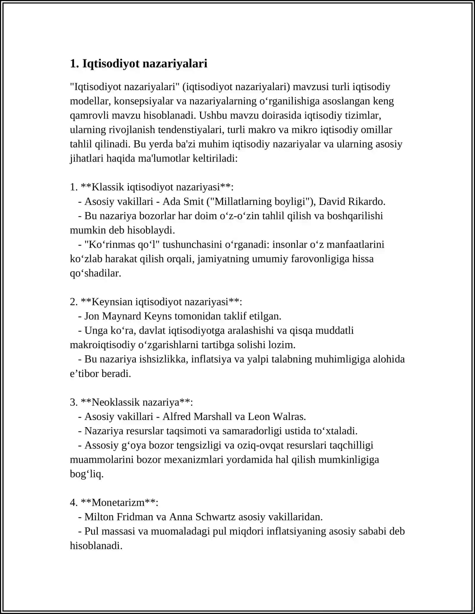 Iqtisodiyot nazariyalari 3