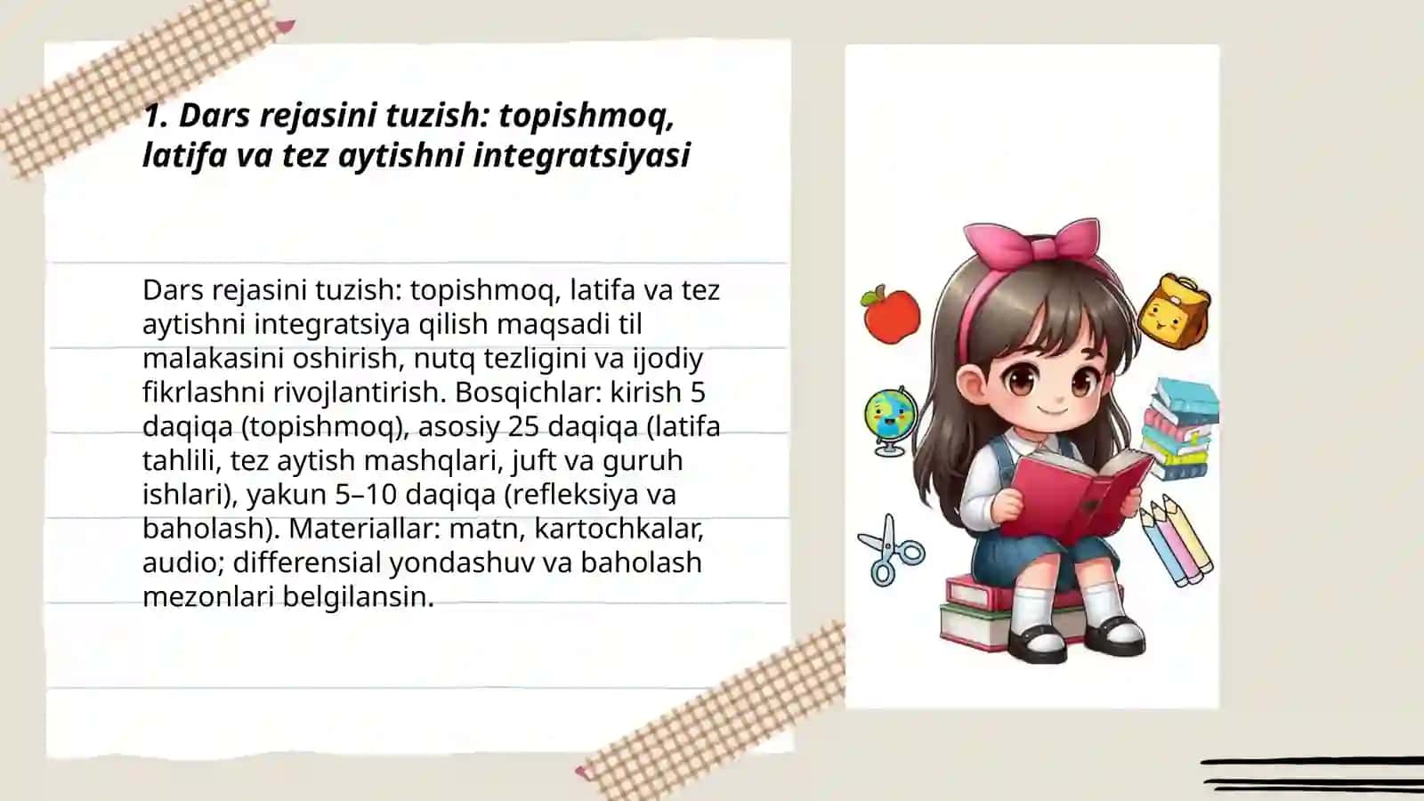 Topishmoq, latifa, tez aytishni oʻqitish metodikasi 3