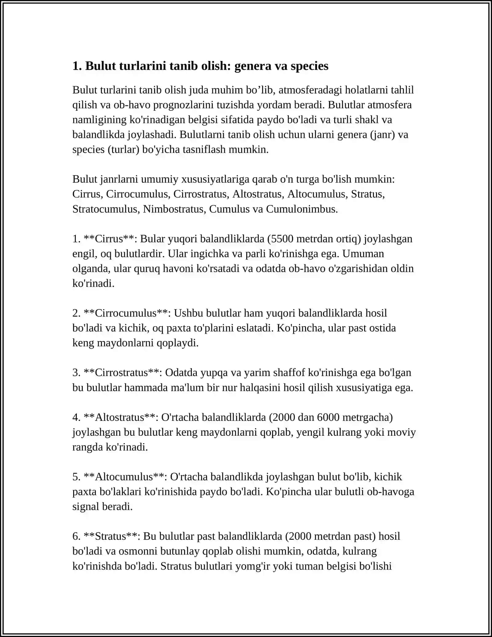 BULUTLAR ATLASI BILAN ISHLASH 3