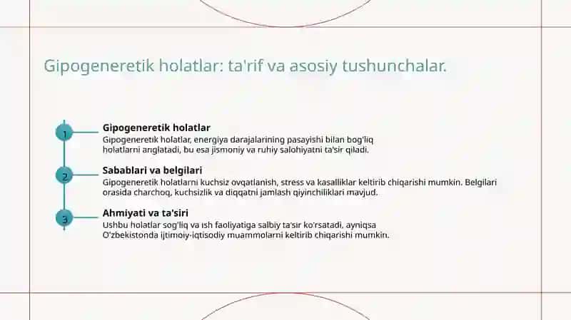 Gipoenergetik holatlar 3