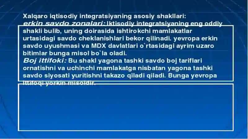 Xalqaro iqtisodiy integratsiya 3