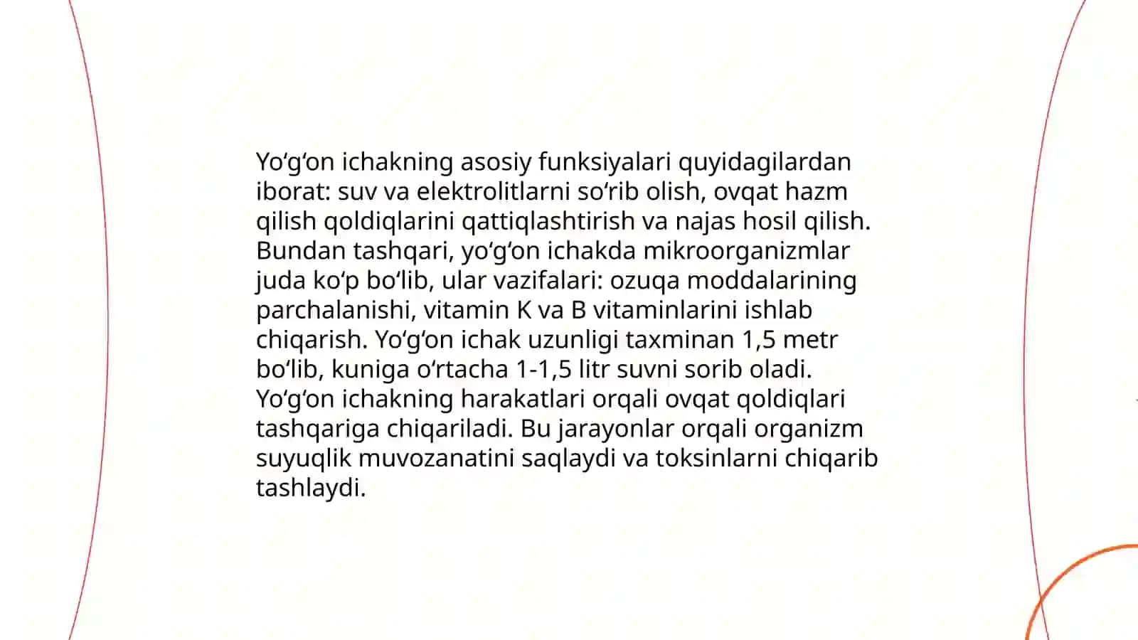 Yo‘g‘on ichak vazifalari 3