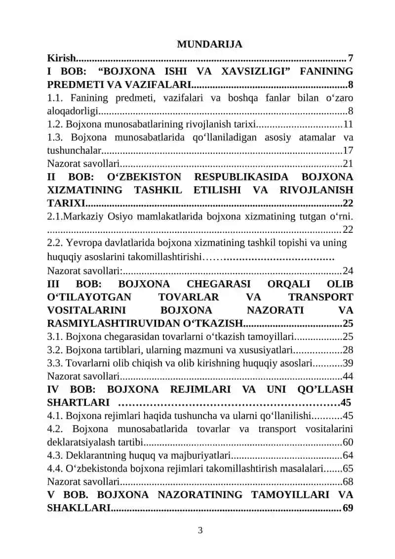 Bоjxоnа ishi vа xаvsizligi 3
