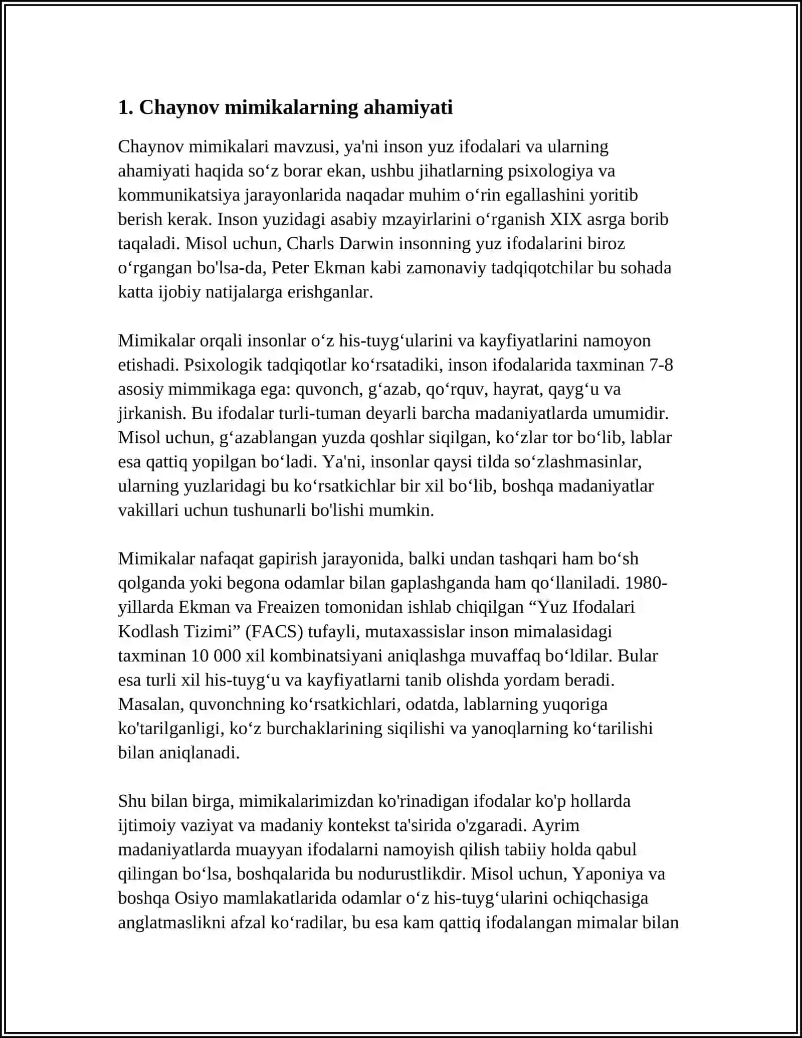 CHAYNOV MIMIKALAR VA MUSHAKLAR 3