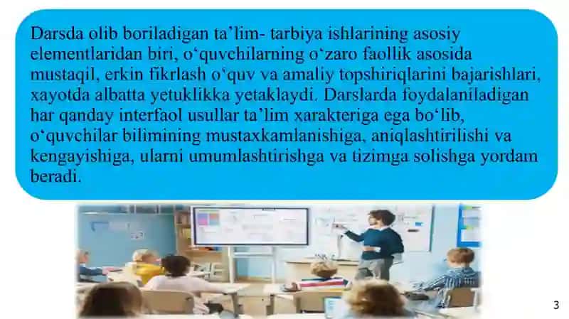 taqdimot texnologiyasi va uni oʻquv jarayoniga qoʻllash metodikasi 3