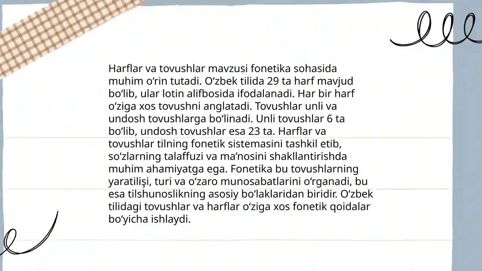 Harflar va tovushlar 3