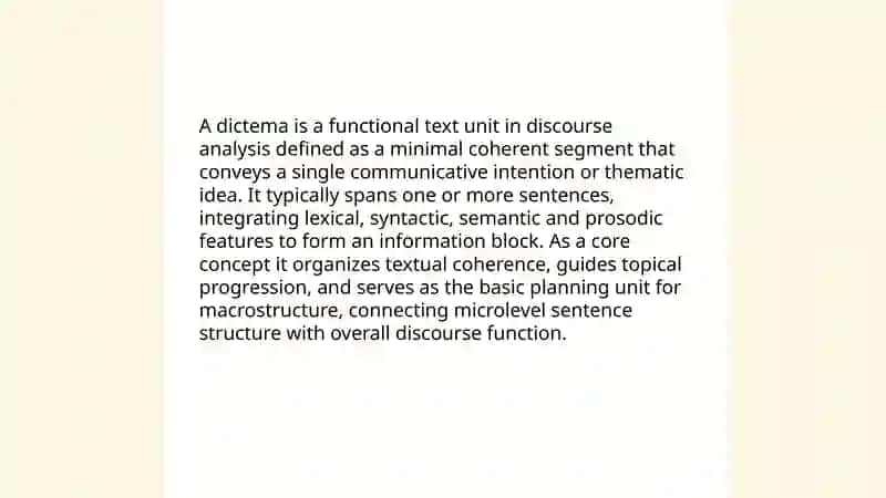 Dictema: definition, functions 3