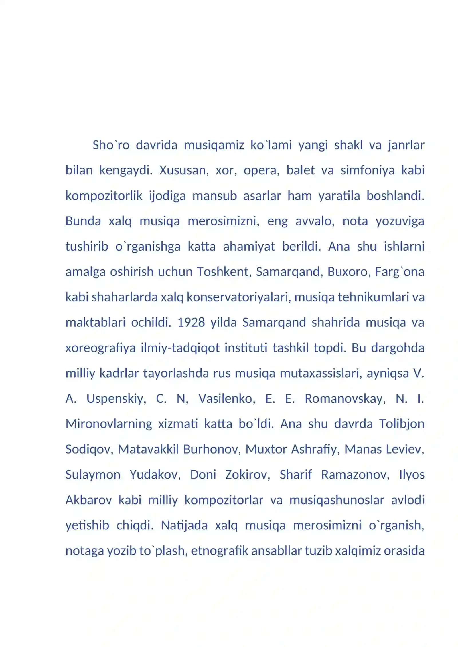 O‘zbek kompozitorlari va bastakorlari 3