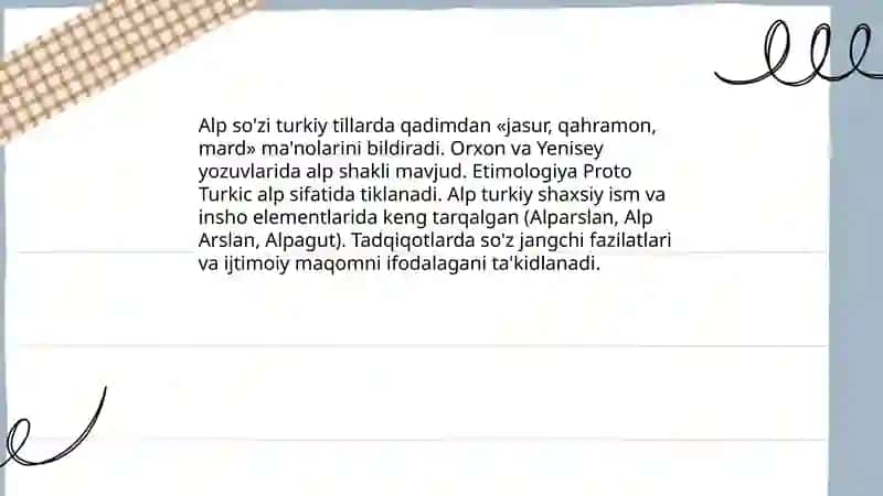 Reja: Alp atamasi va etimologiyasi 3