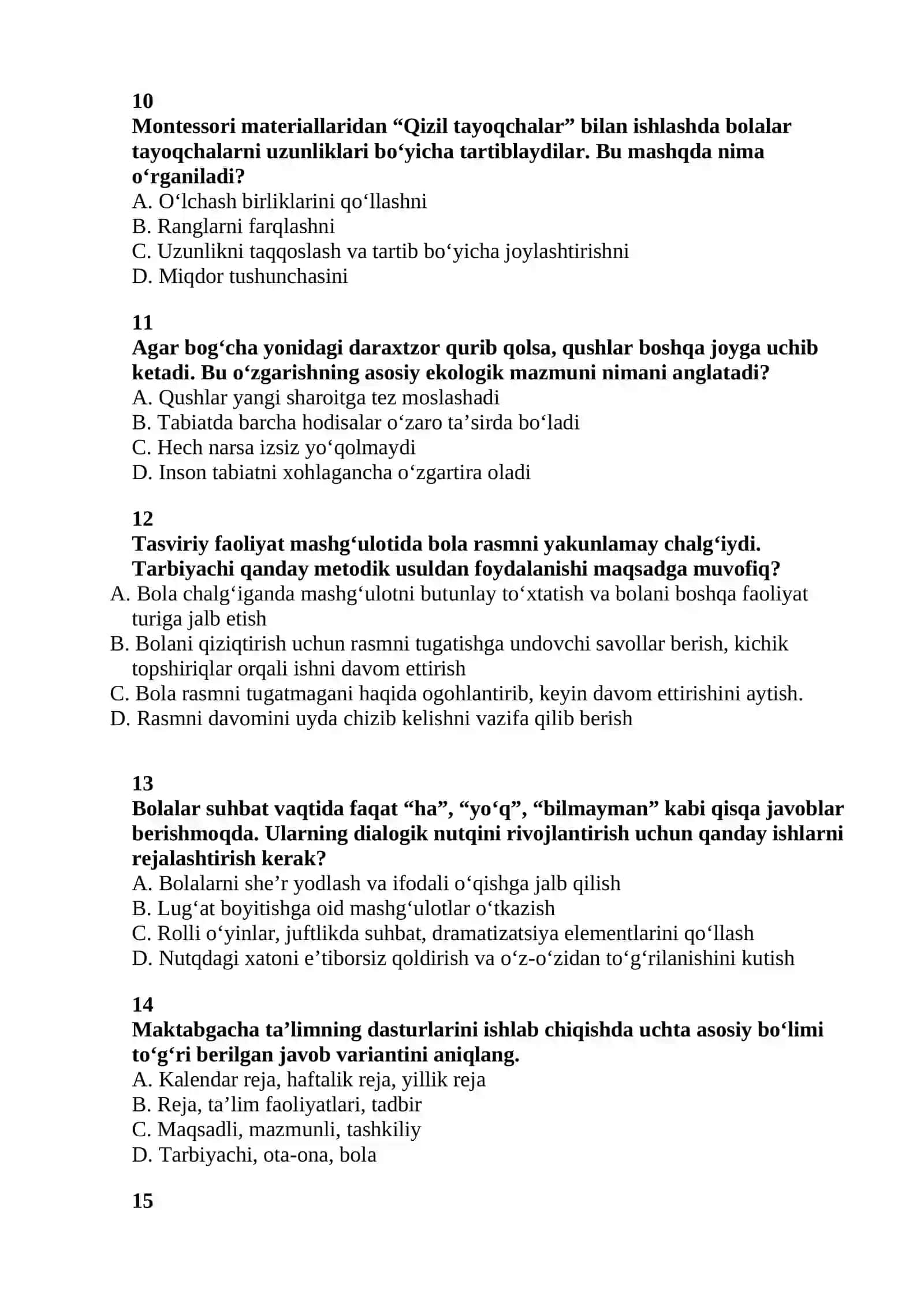 Bahorgi Tarbiyachi testi 3
