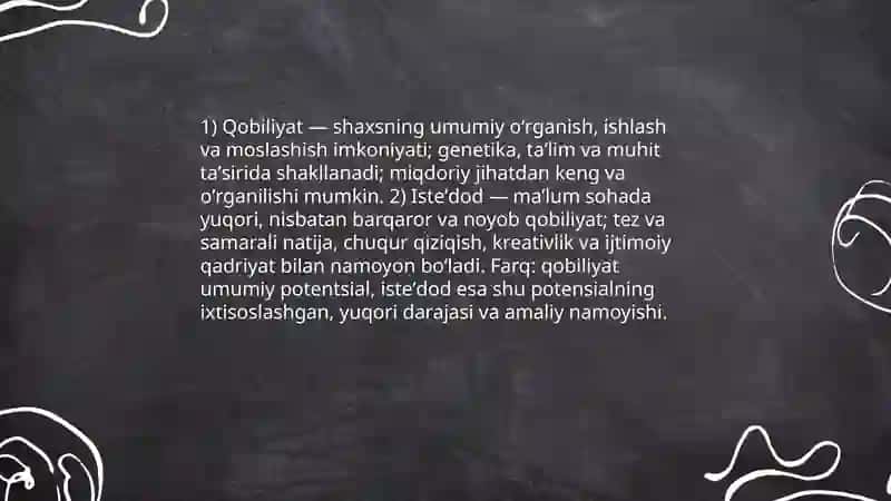 Qobiliyat istedod va geniylik 3