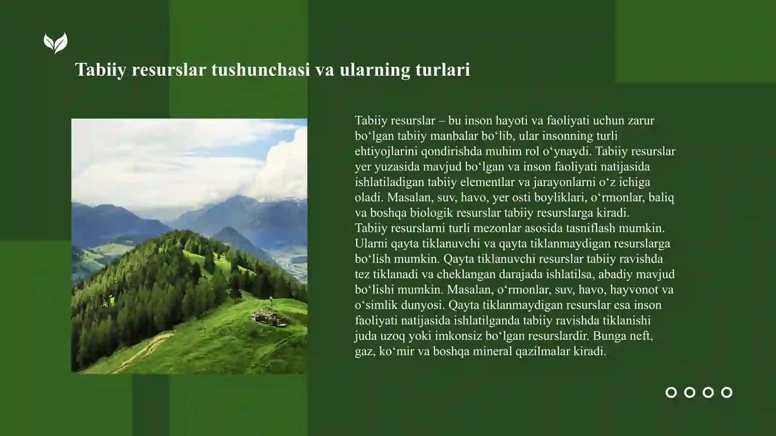 TABIIY RESURSLARDAN OQILONA FOYDALANISH ASOSLARI 3