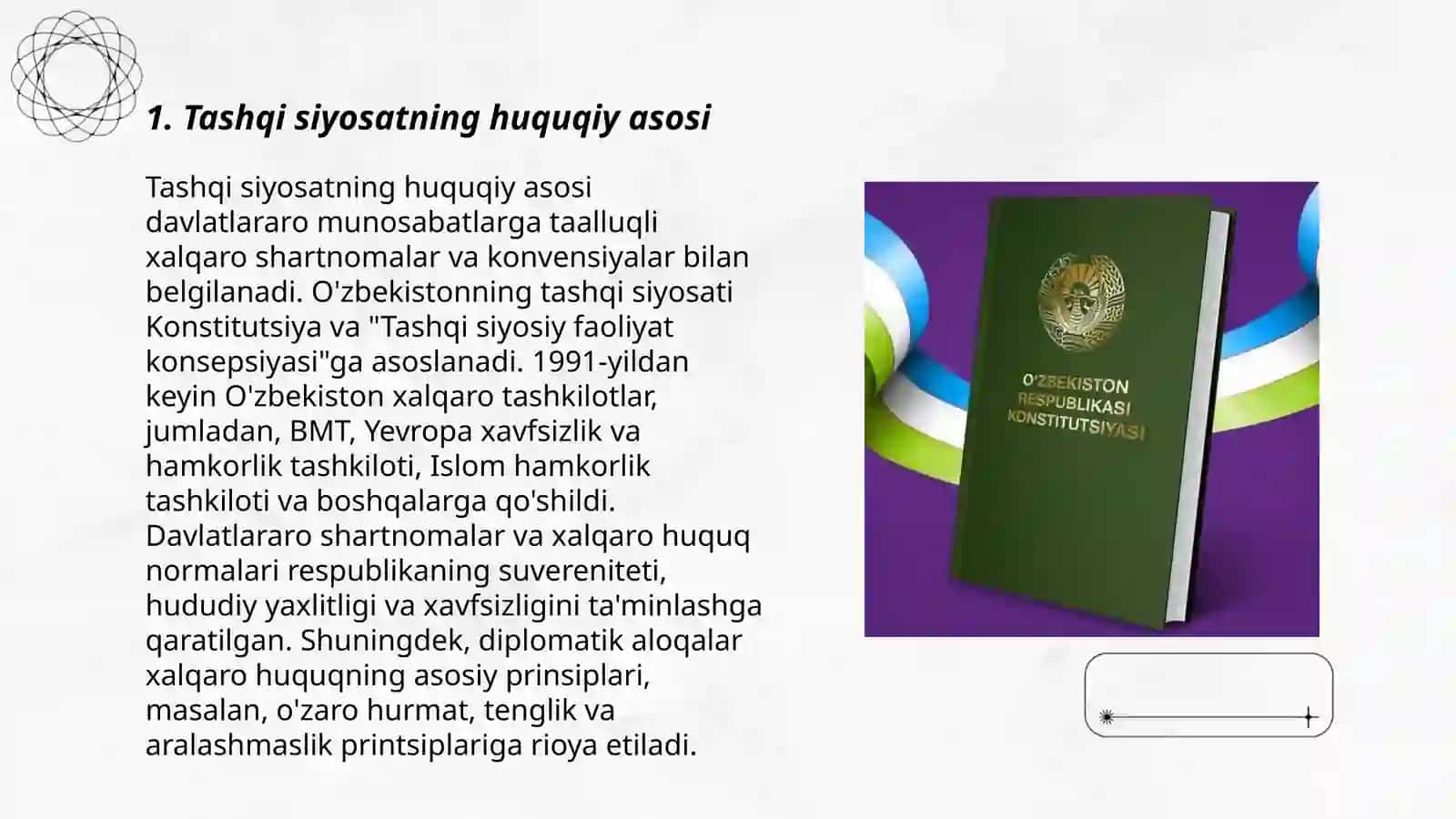 Tashqi siyosatning konstitutsiyaviy asoslari 3