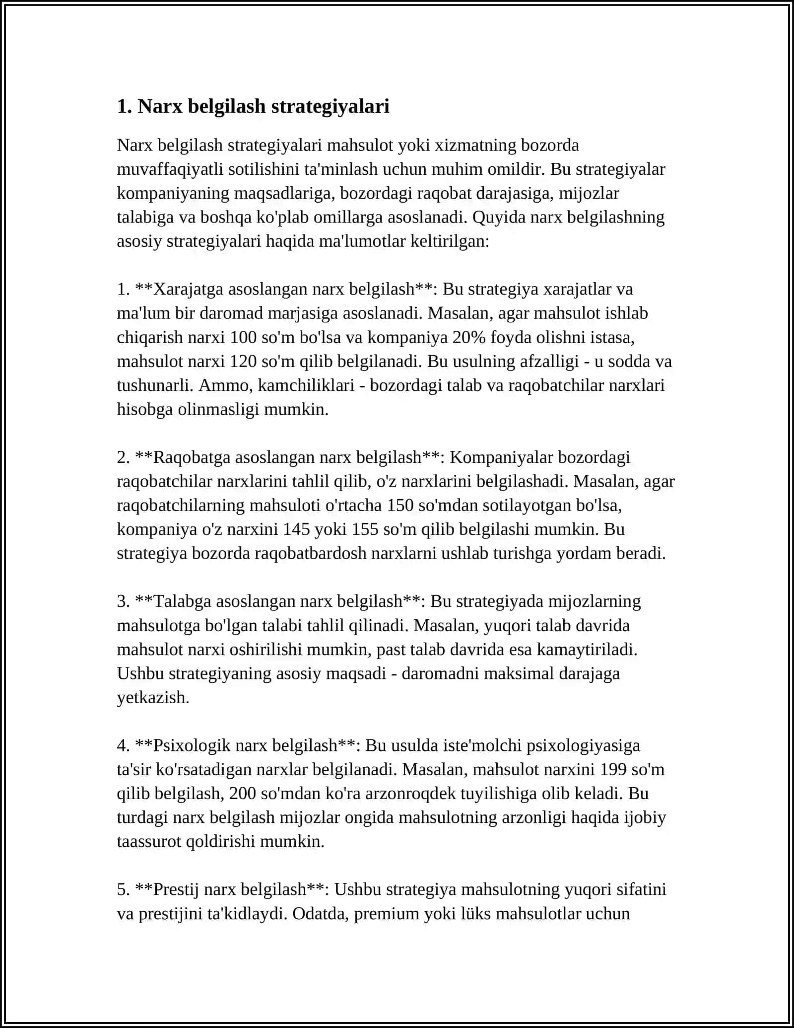 KIYIMLARNI NARXI INGLIZ TILIDA 3