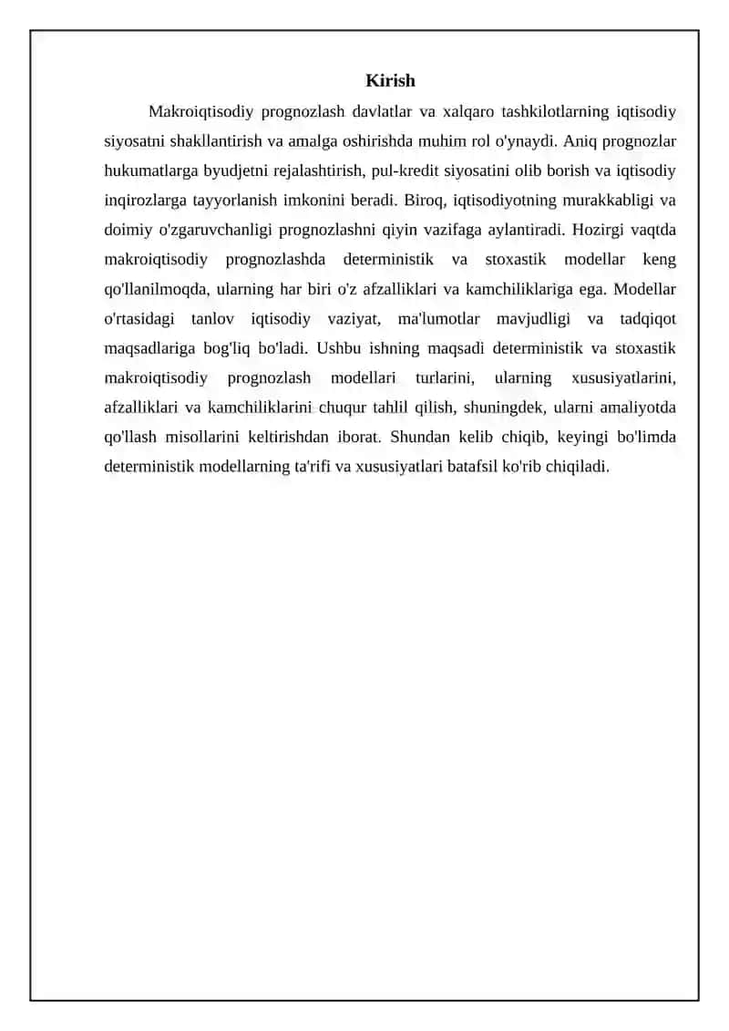 Makroiqtisodiy prognozlash: deterministik va stoxastik modellar 3