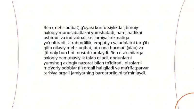 Ren (mehr-oqibat) g'oyasi 3