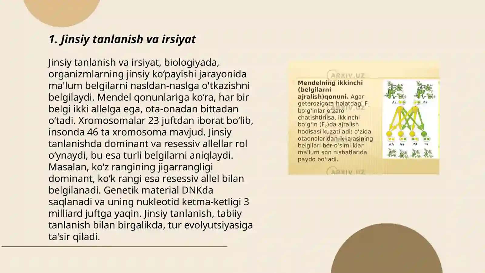 Jinsiy tanlanish va irsiyat 3