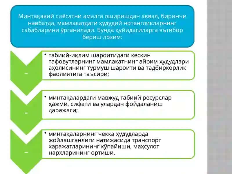 МИНТАҚАВИЙ ИҚТИСОДИЙ СИЁСАТ 3