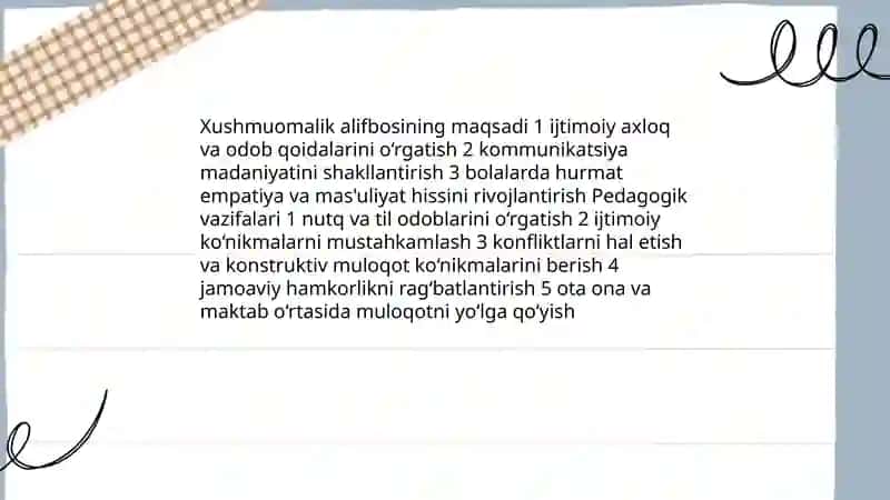 Xushmuomalik alifbosi 3