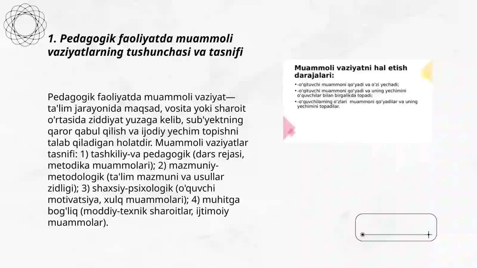 Pedagogik faoliyatda muammoli vaziyatlar 3