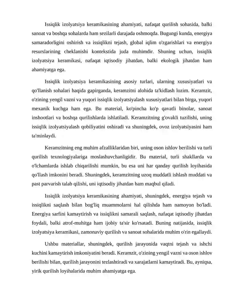 Issiqlik izolyatsiya keramikasi. Keramzit 3