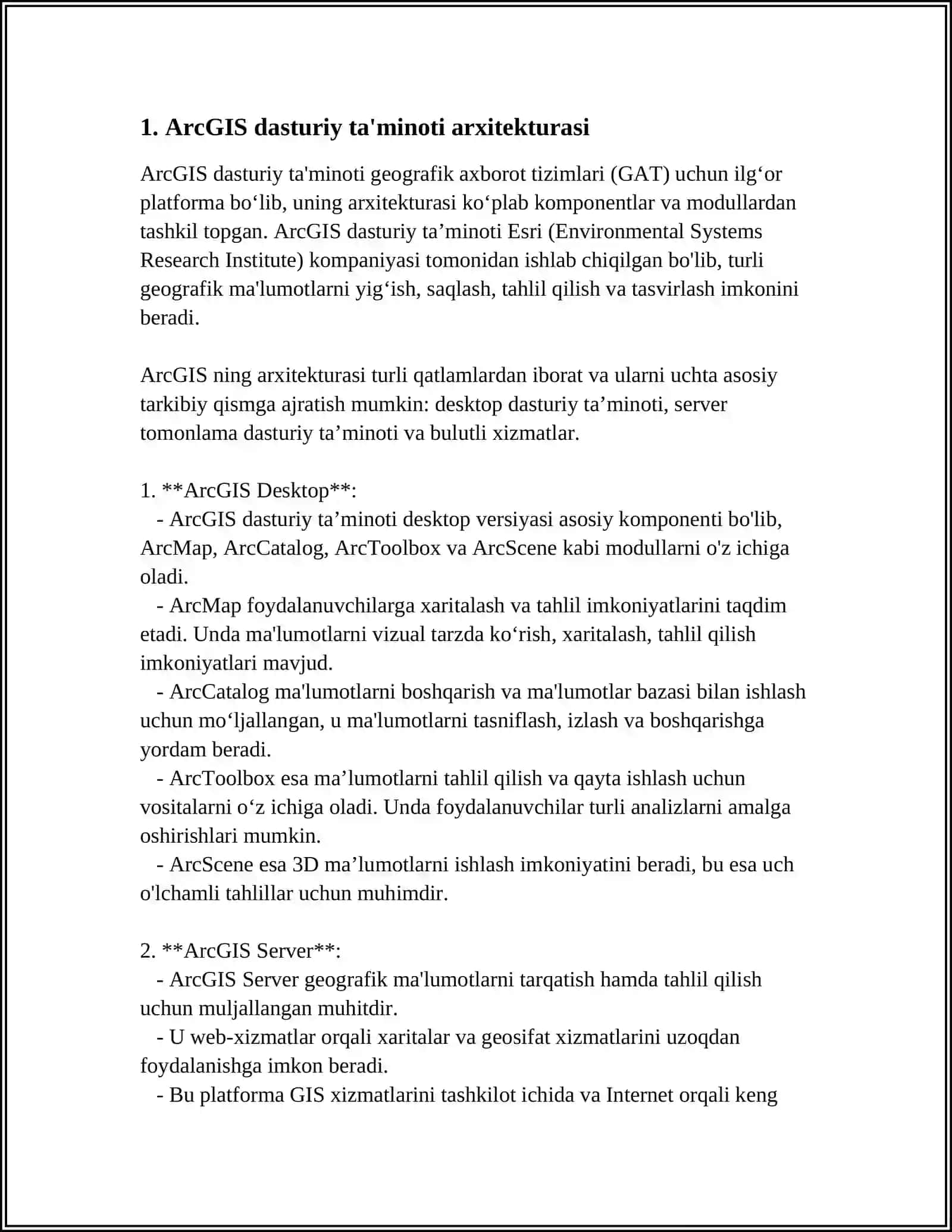 ArcGIS ARCCATALOG 3