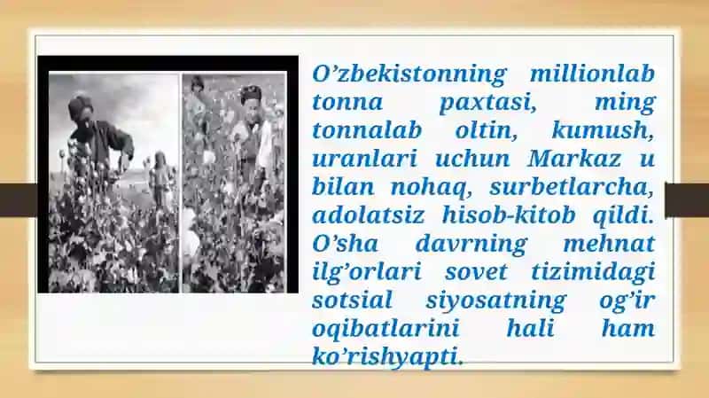 XX asrning 80-yillari so’ngida O’zbekiston 3