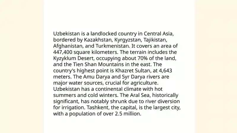 Geography of Uzbekistan 3