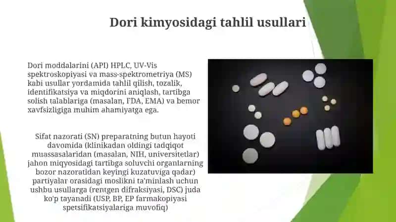 Farmasevtik kimyo moduli maqsadi va vazifasi 3