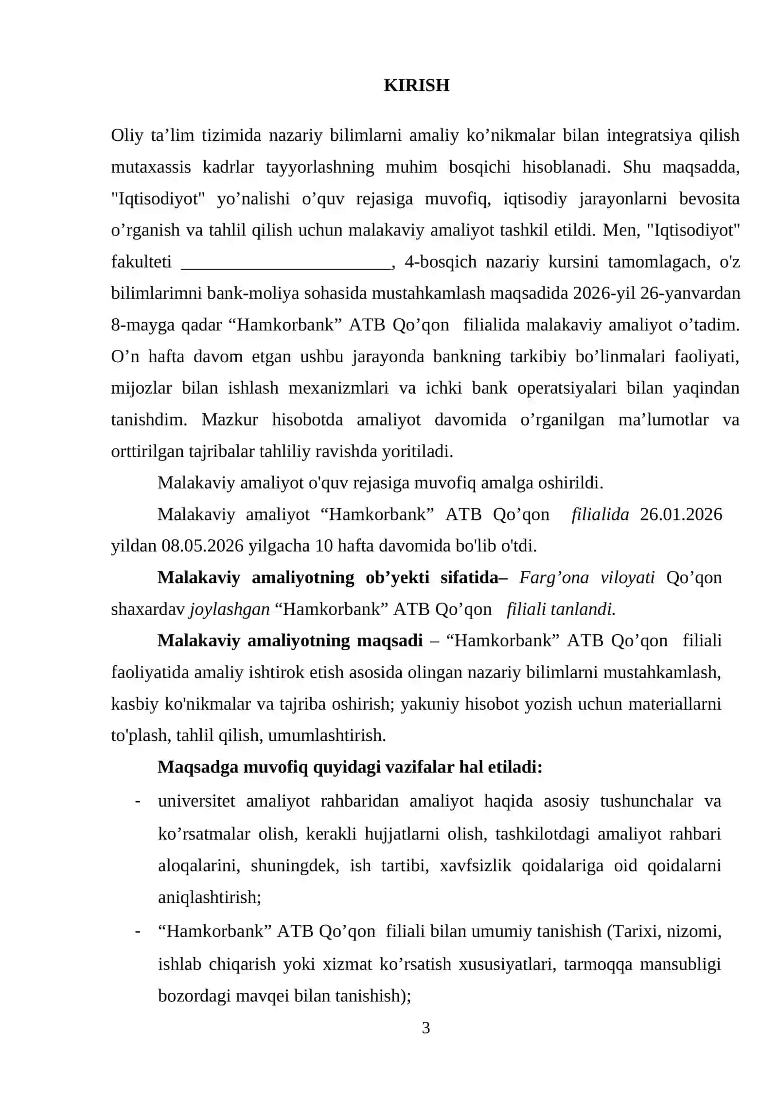 MALAKAVIY AMALIYOT Hamkorbank 3